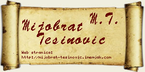 Mijobrat Tešinović vizit kartica
